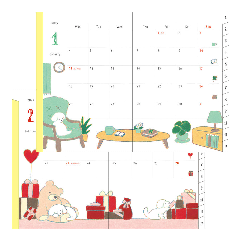 Midori - Pocket Diary B6 Dog 2027