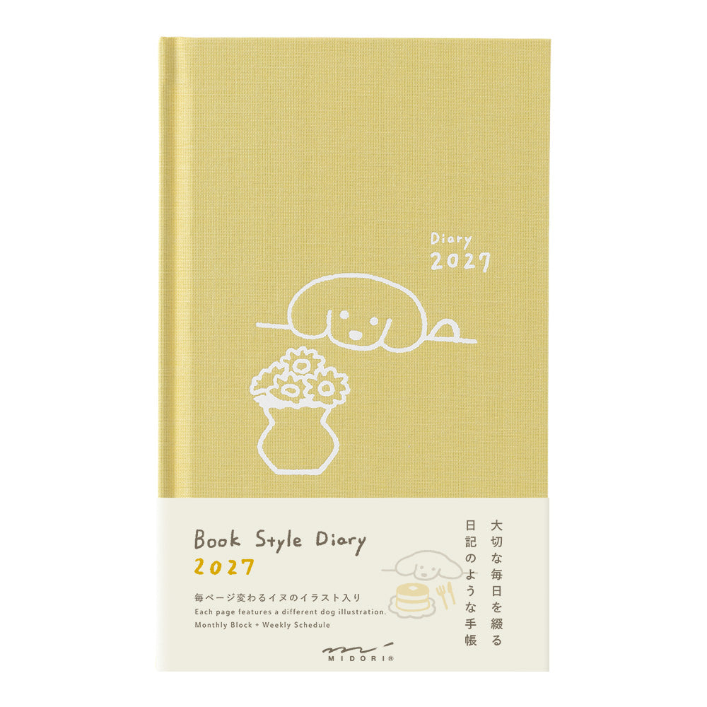 Midori - Book Style Diary B6 Variant Dog Yellow 2027