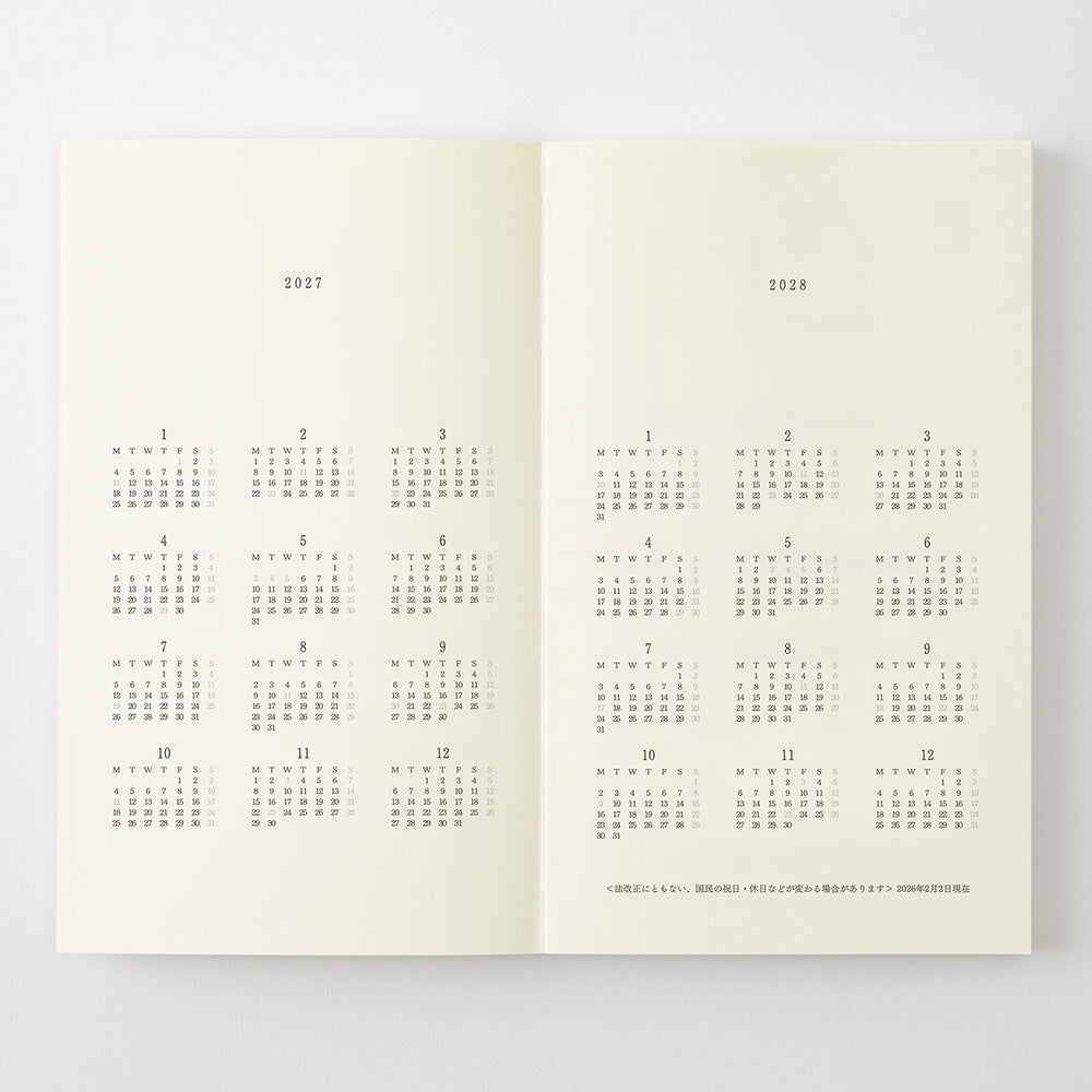 MD Product - MD Notebook Diary B6 Slim 2027