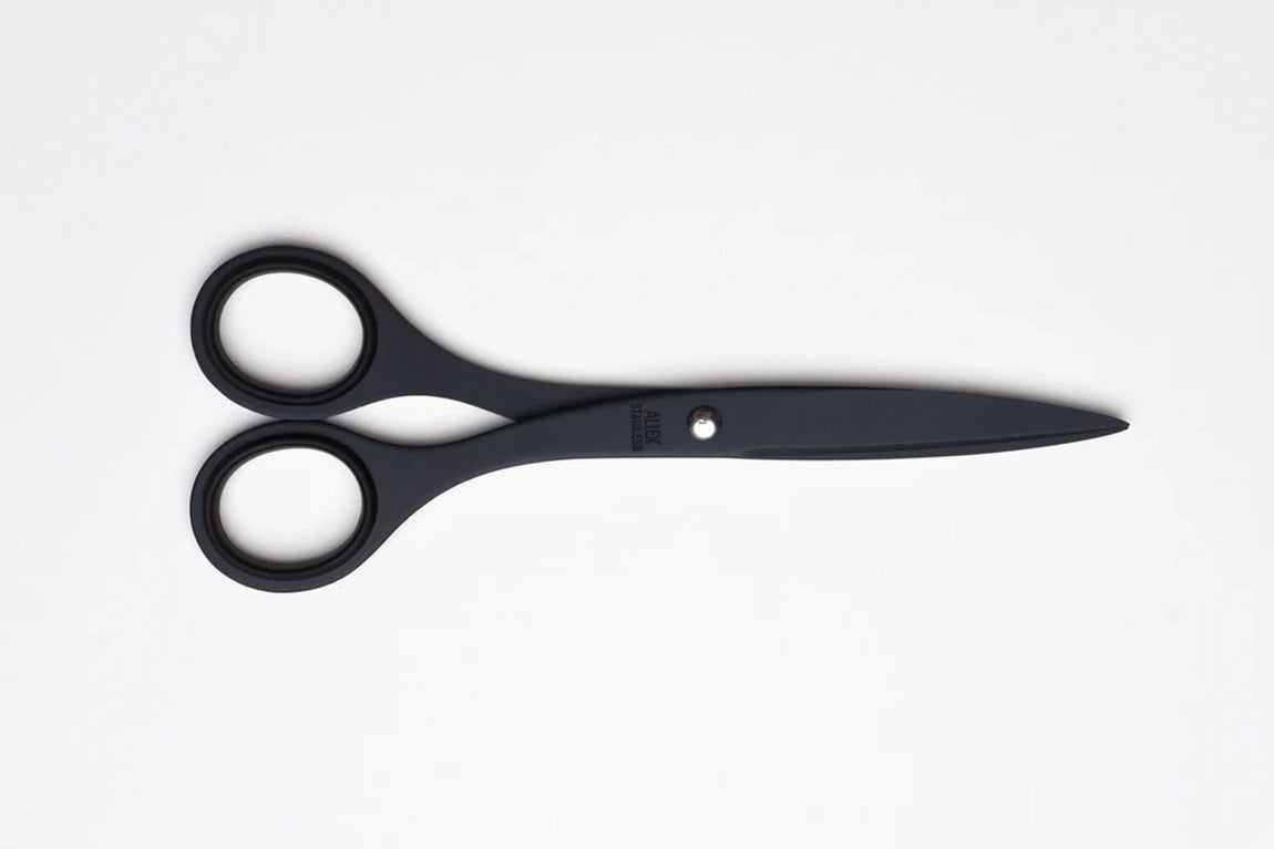 Allex - Office Scissors (Medium) Fluorine Coated S-165F Black-Schaar-DutchMills