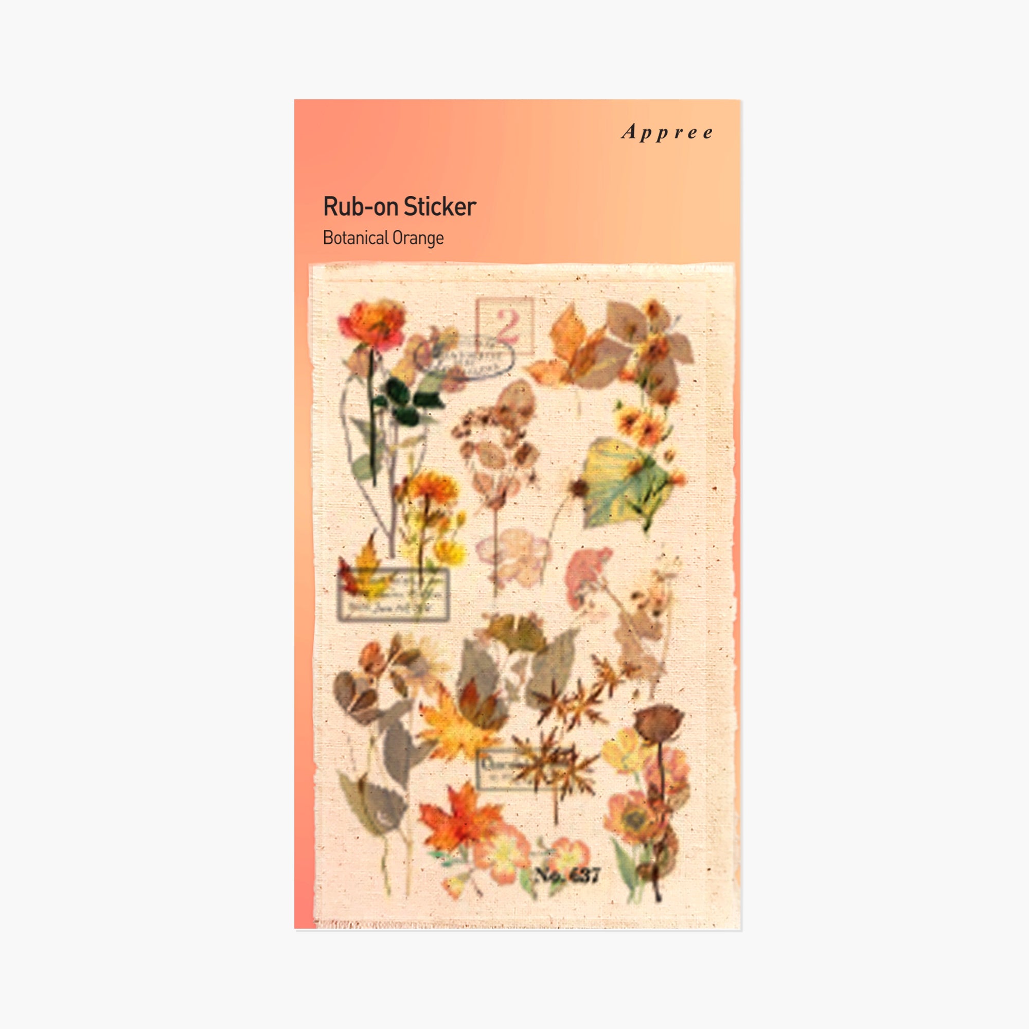 Appree - Rub-on-Sticker - Botanical Orange-Sticker-DutchMills