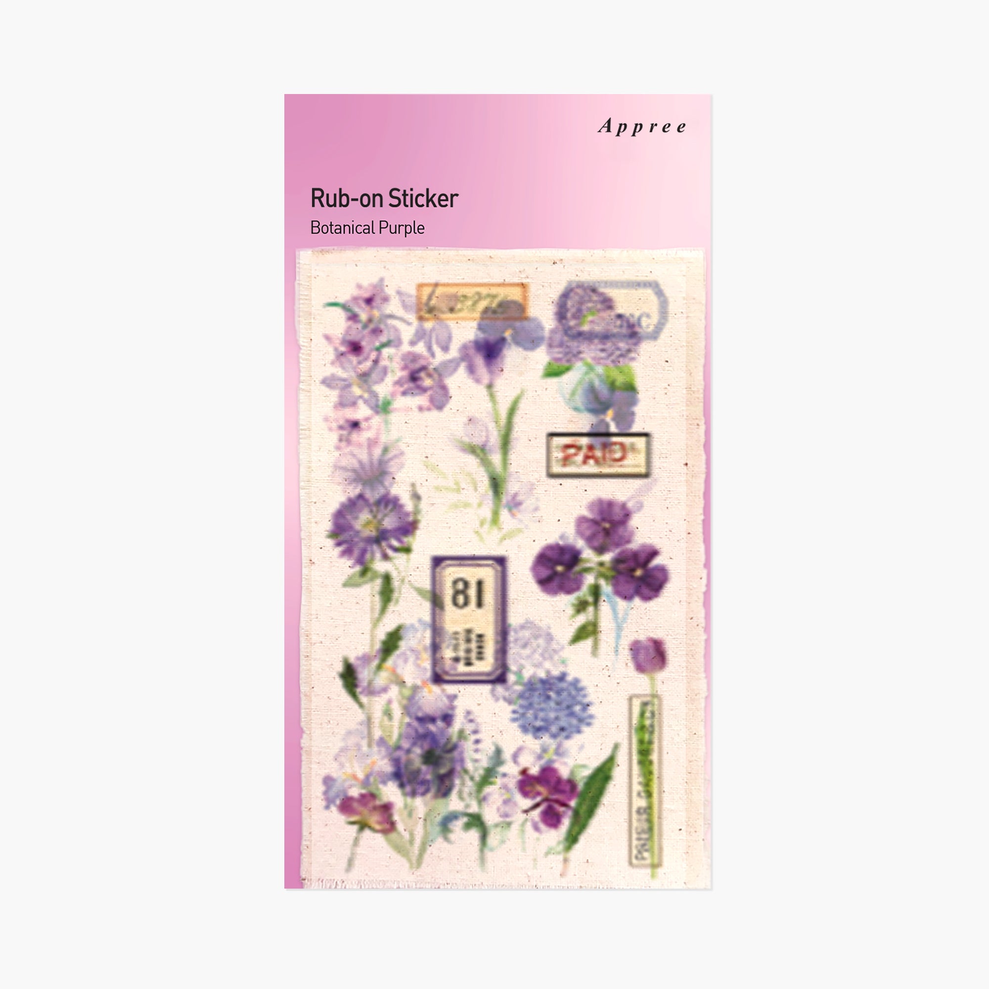 Appree - Rub-on-Sticker - Botanical Purple-Sticker-DutchMills