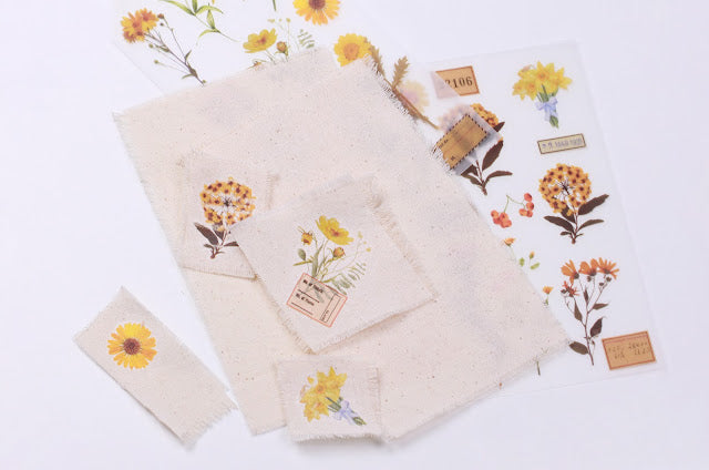 Appree - Rub-on-Sticker - Botanical Yellow-Sticker-DutchMills