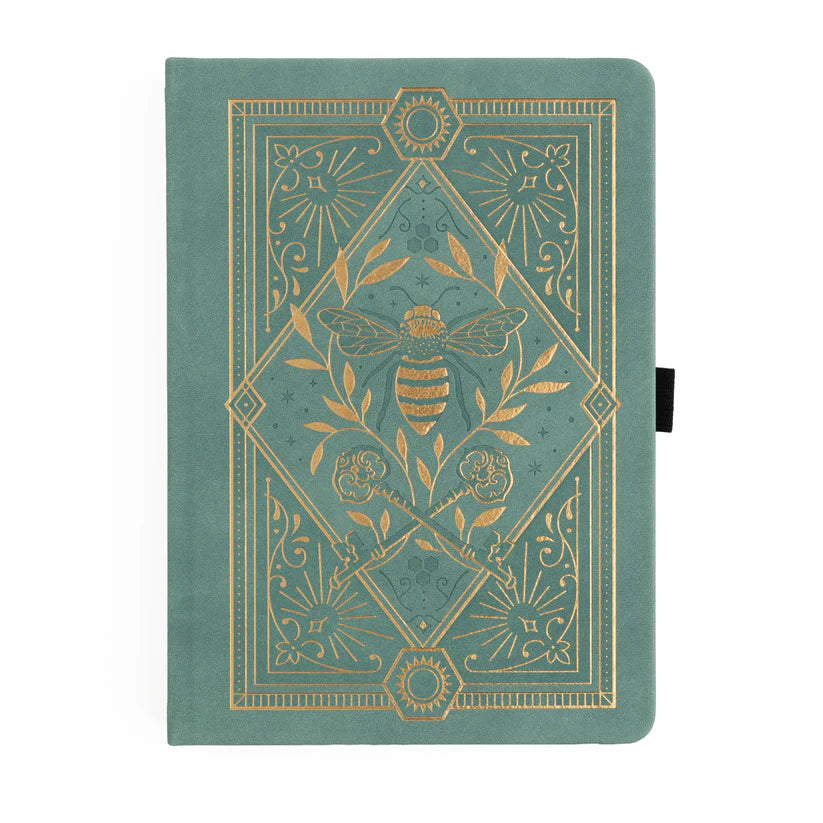 Archer & Olive - A5 Keeper of the Bees in Soft Teal Dot Grid Notebook-Notitieboek-DutchMills