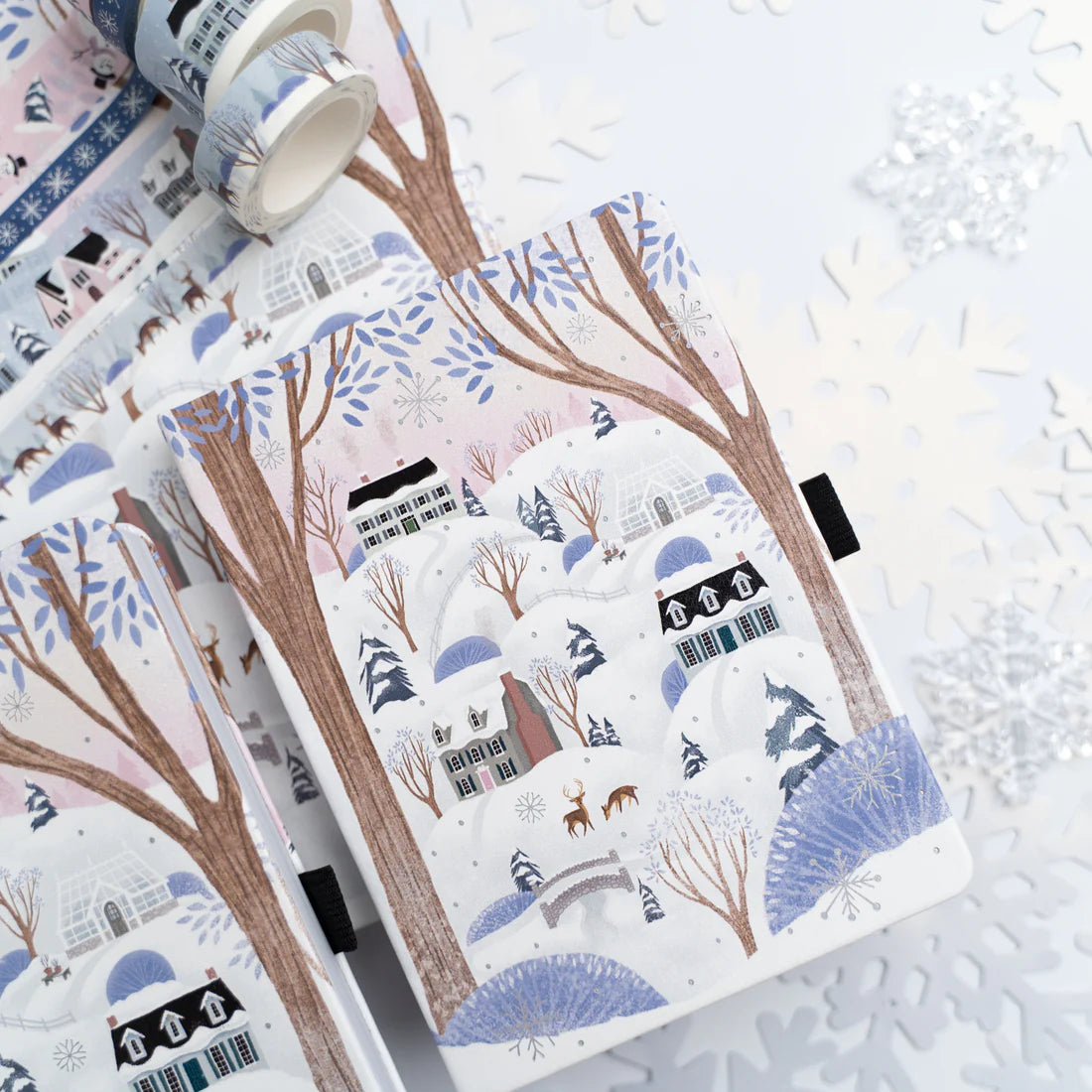 Archer & Olive - A5 Winter Village Dot Grid Notebook-Notitieboek-DutchMills