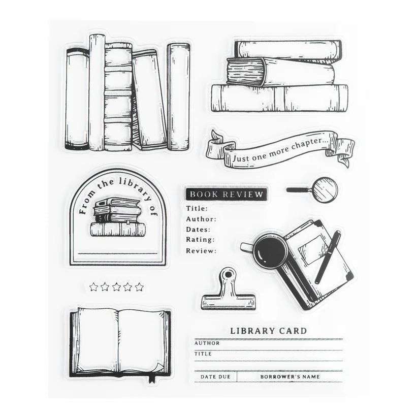 Archer & Olive - Everyday Bookish Stamp Set-Stempel-DutchMills