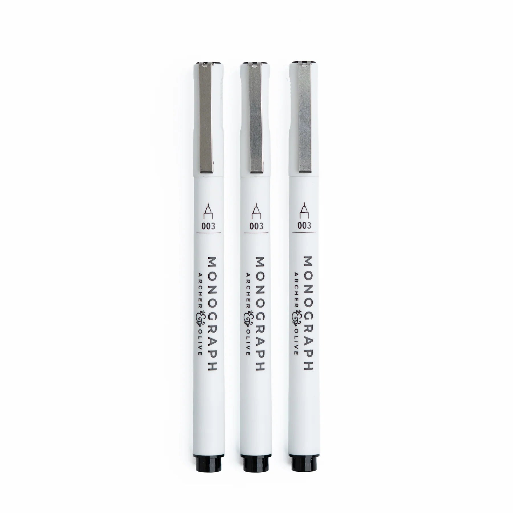 Archer & Olive - Monograph Pen Set of 3-Pennenset-DutchMills
