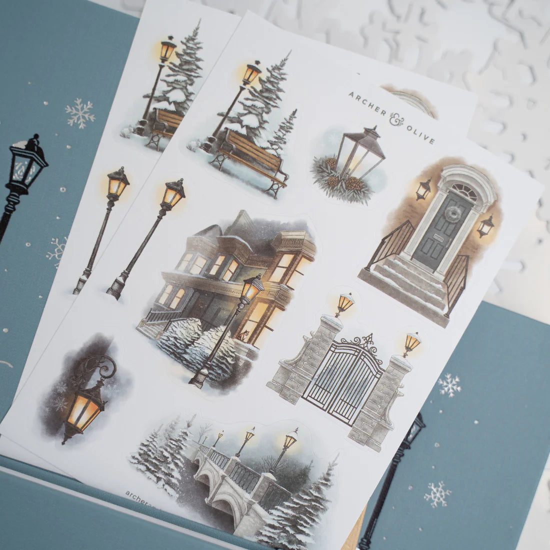 Archer & Olive - Lamp Post Sticker Set-Sticker-DutchMills