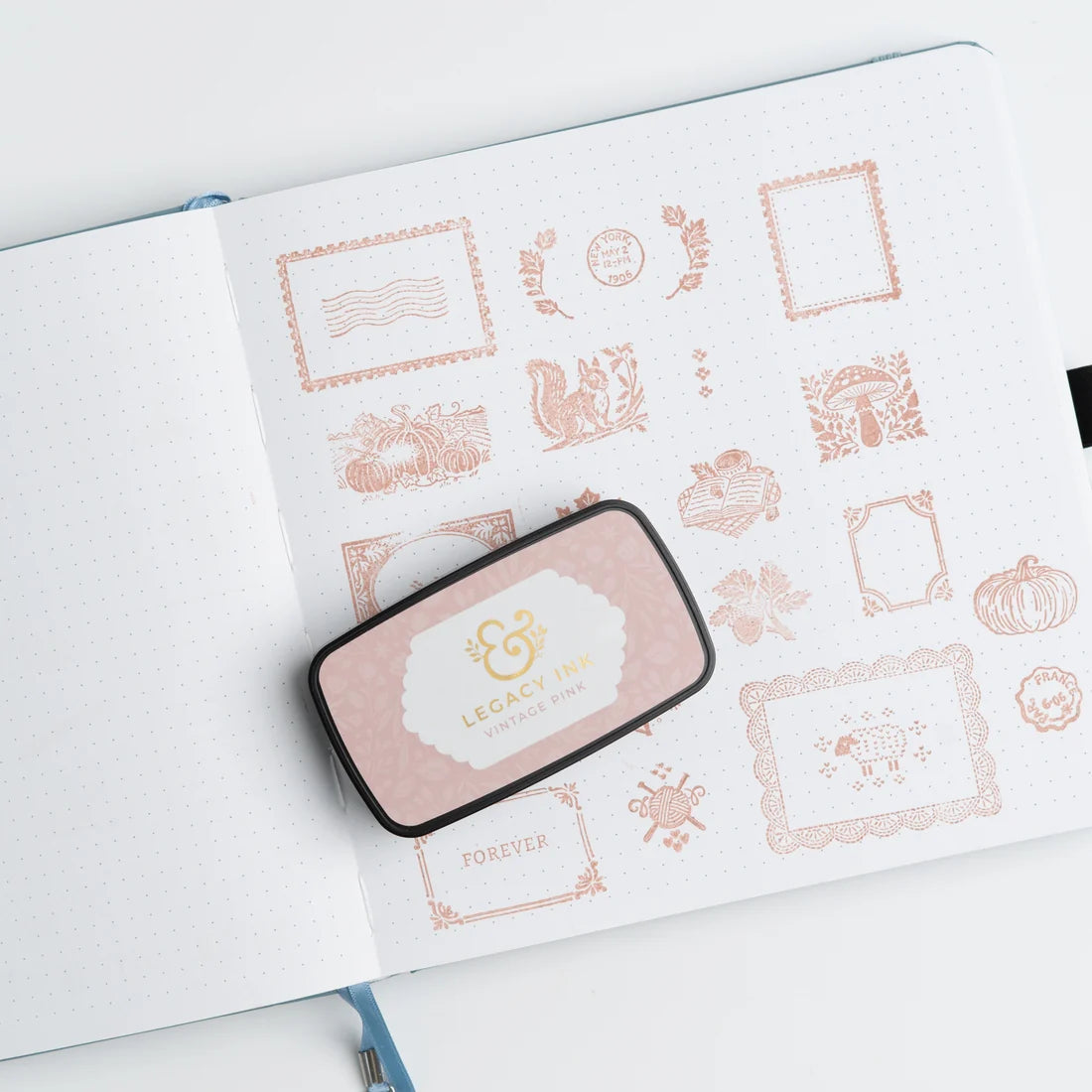 Archer & Olive - Legacy Ink Pad - Vintage Pink-Stempelkussen-DutchMills