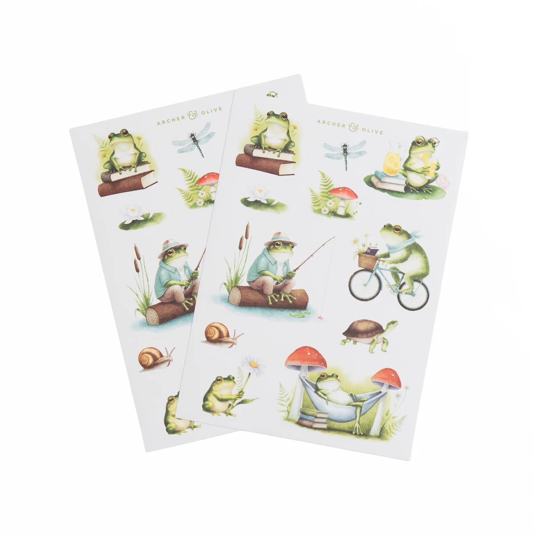 Archer & Olive - Literary Frog Sticker Set-Sticker-DutchMills