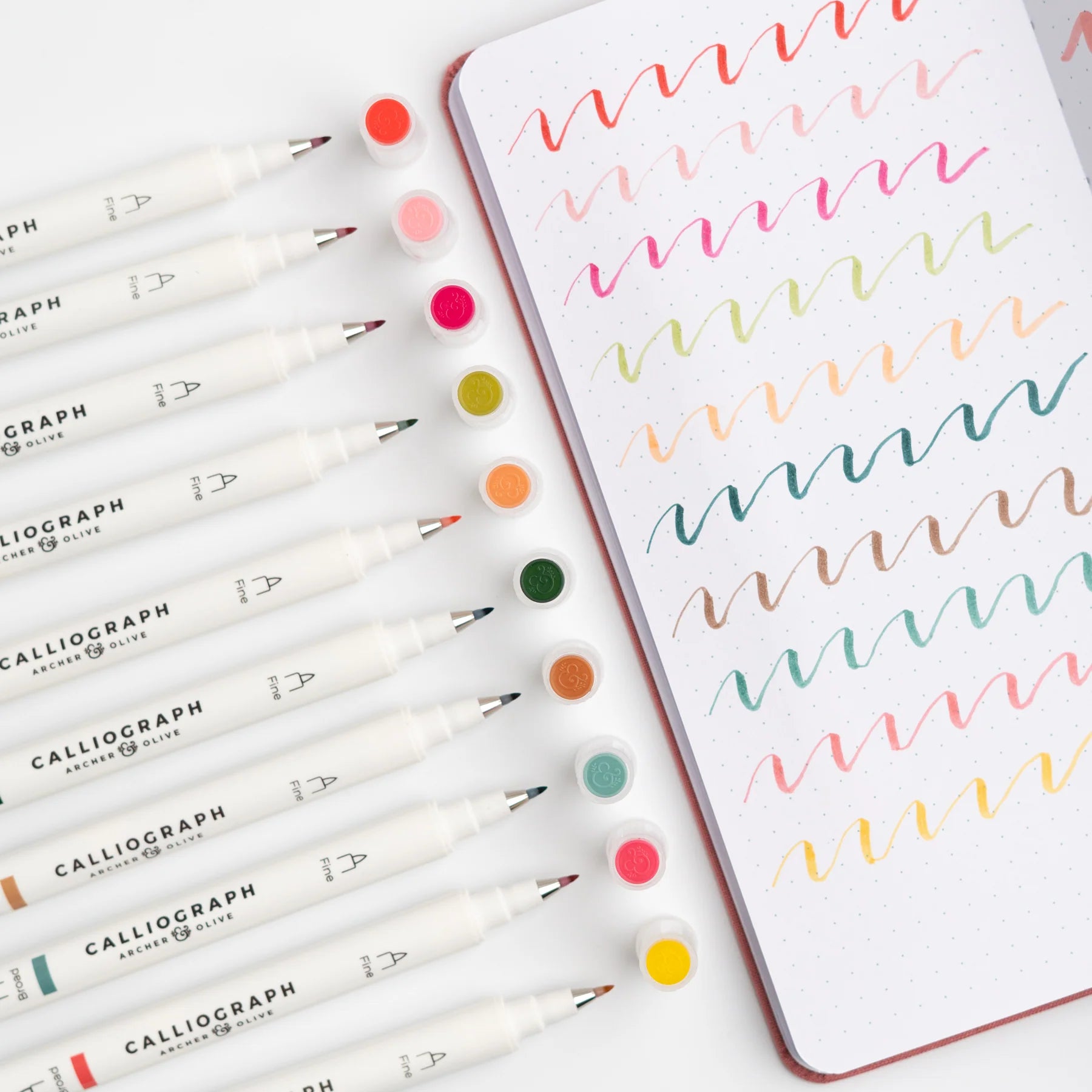 Archer & Olive - Meadow & Vine Calliograph Pens 10 pack (kopie)-Stift-DutchMills