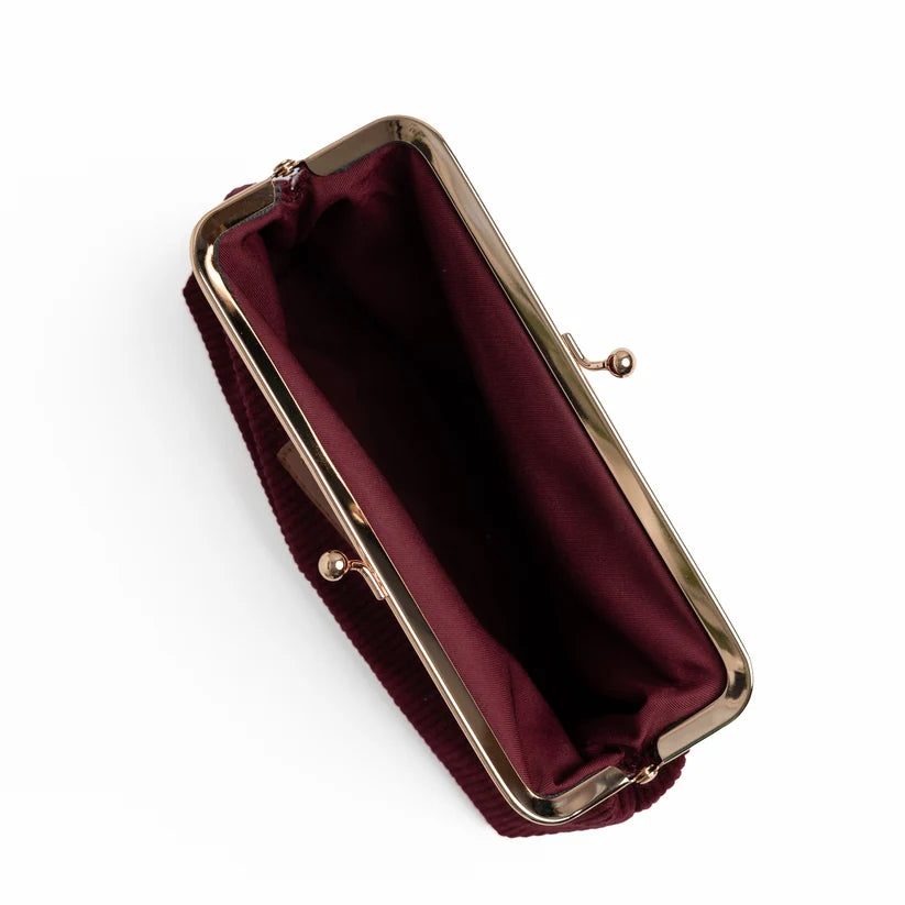 Archer & Olive - Quiet Corners Kiss-Lock Pouch | Maroon-Etui-DutchMills