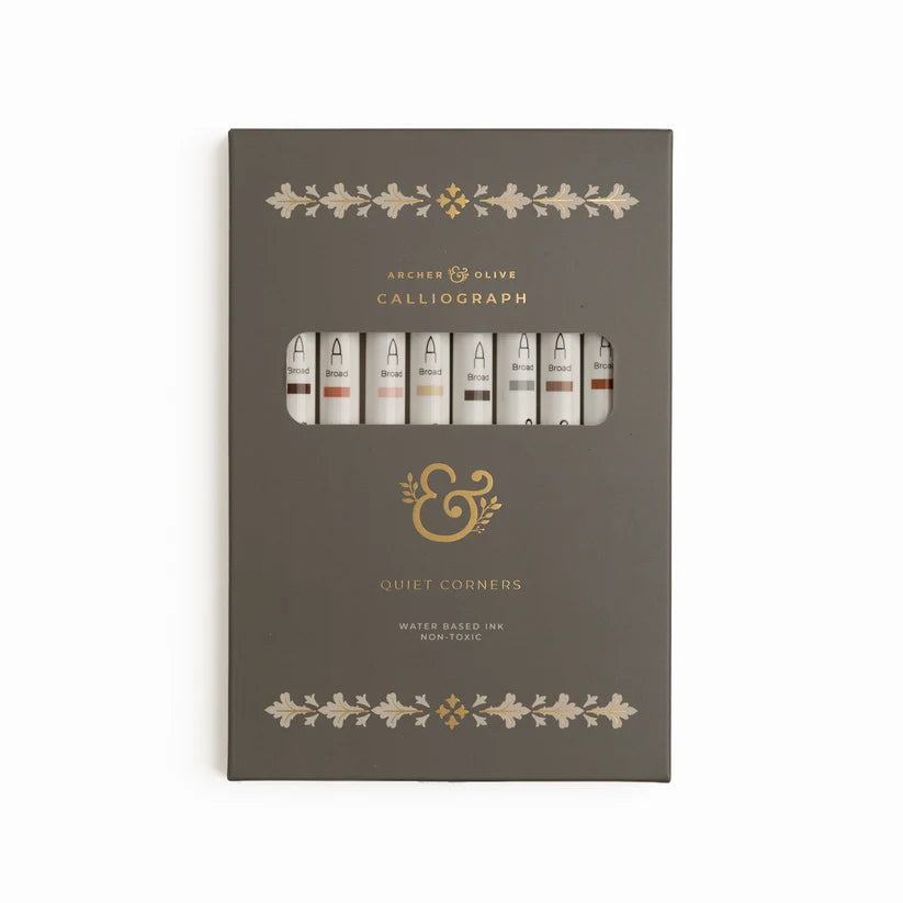 Archer & Olive - Quiet Corners | Set of 10 Calliograph Pens-Stift-DutchMills