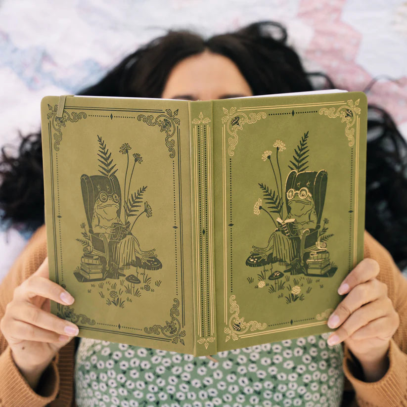 Archer & Olive - Square Literary Frog Dot Grid Notebook-Notitieboek-DutchMills