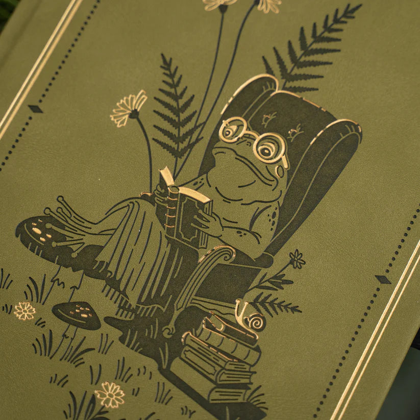 Archer & Olive - Square Literary Frog Dot Grid Notebook-Notitieboek-DutchMills