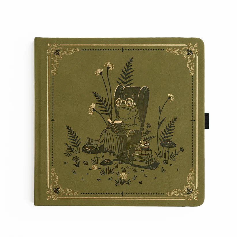 Archer & Olive - Square Literary Frog Dot Grid Notebook-Notitieboek-DutchMills