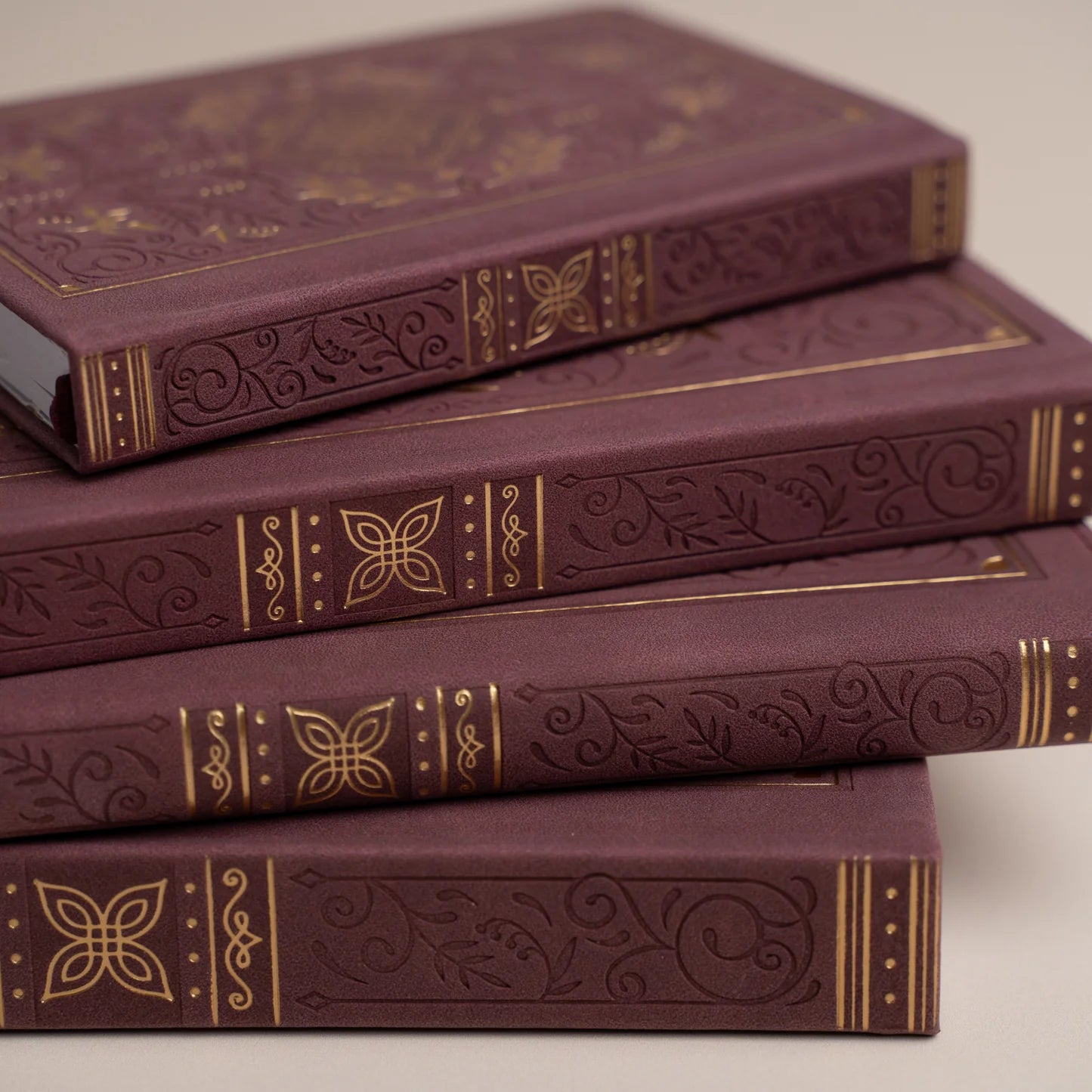 Archer & Olive - Square Storybook in Plum Dot Grid Notebook-Notitieboek-DutchMills