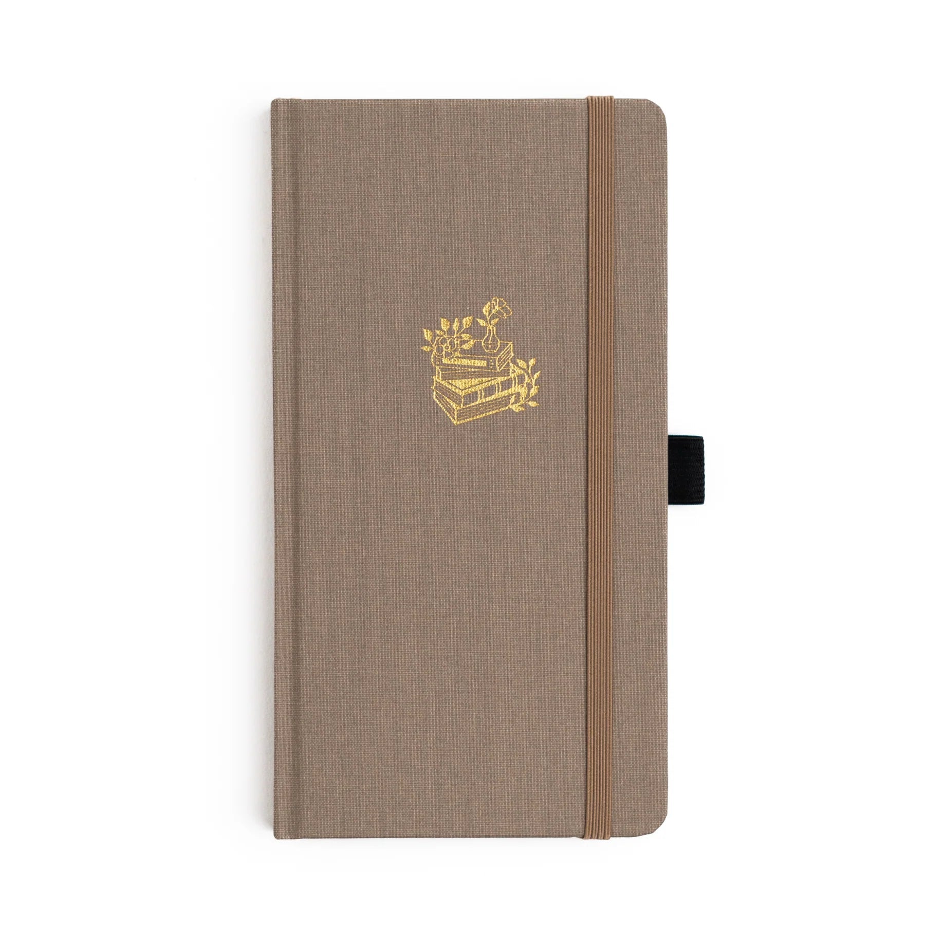 Archer & Olive - Traveler's Stack of Books with Flowers Dot Grid Notebook-Notitieboek-DutchMills