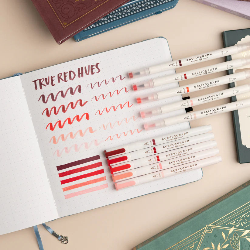 Archer & Olive - True Red Hues Sets of 5 - Calliograph-Stift-DutchMills