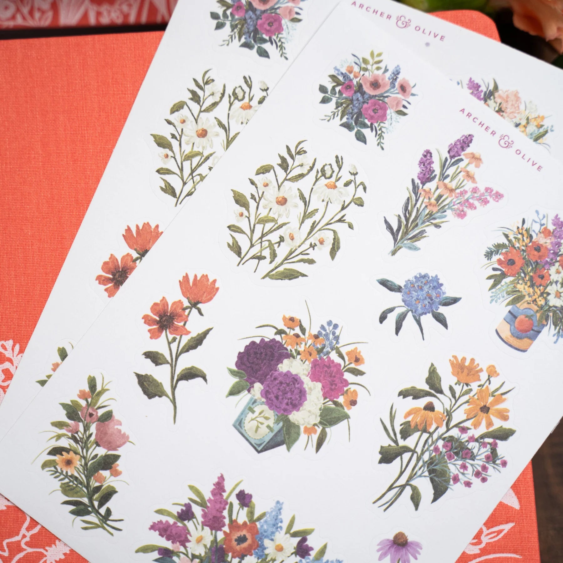 Archer & Olive - Wildflowers Sticker Set-Sticker-DutchMills