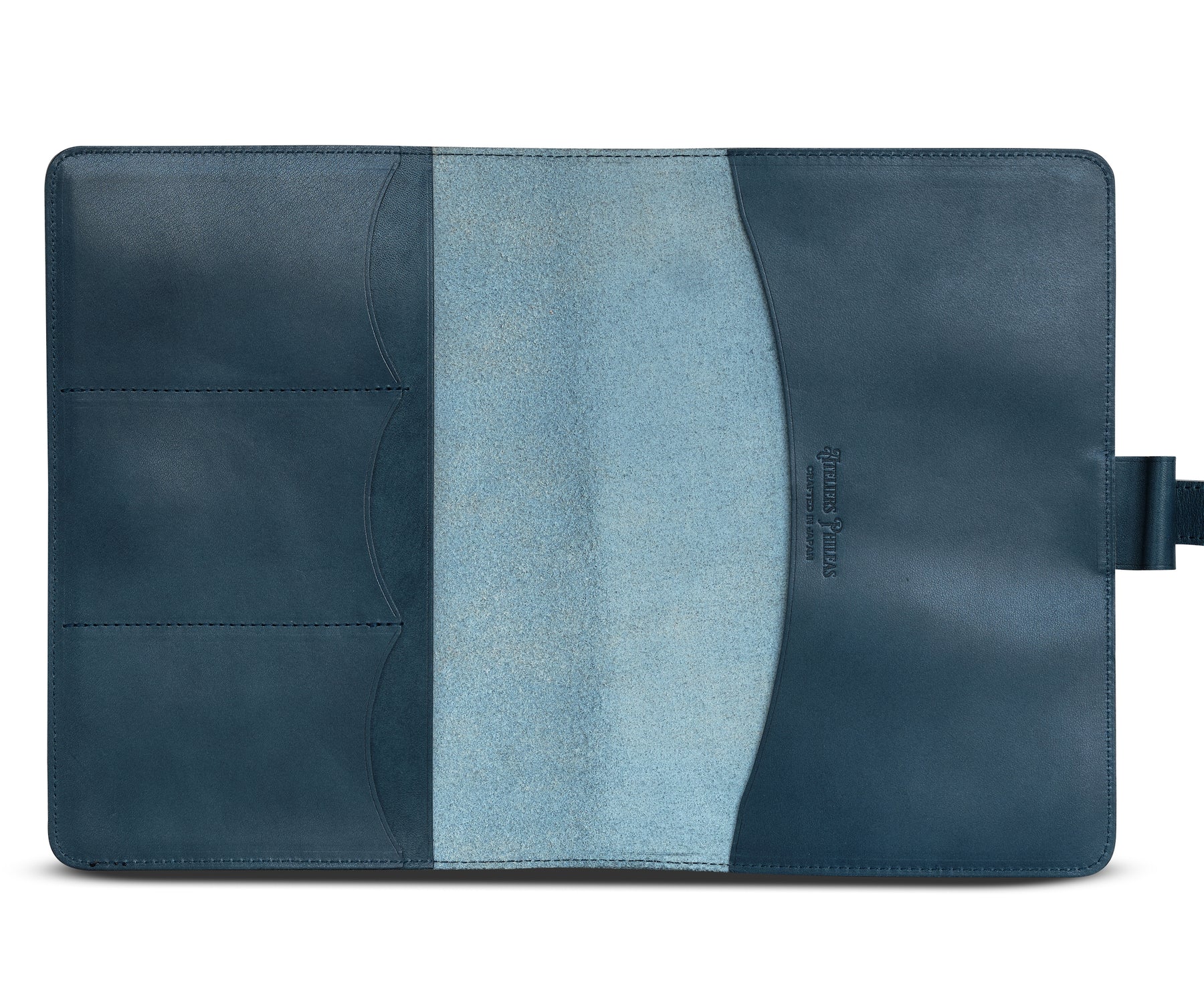 Atelier Phileas - Yokohama A5 Leather Notebook Cover - Blue-Cover-DutchMills