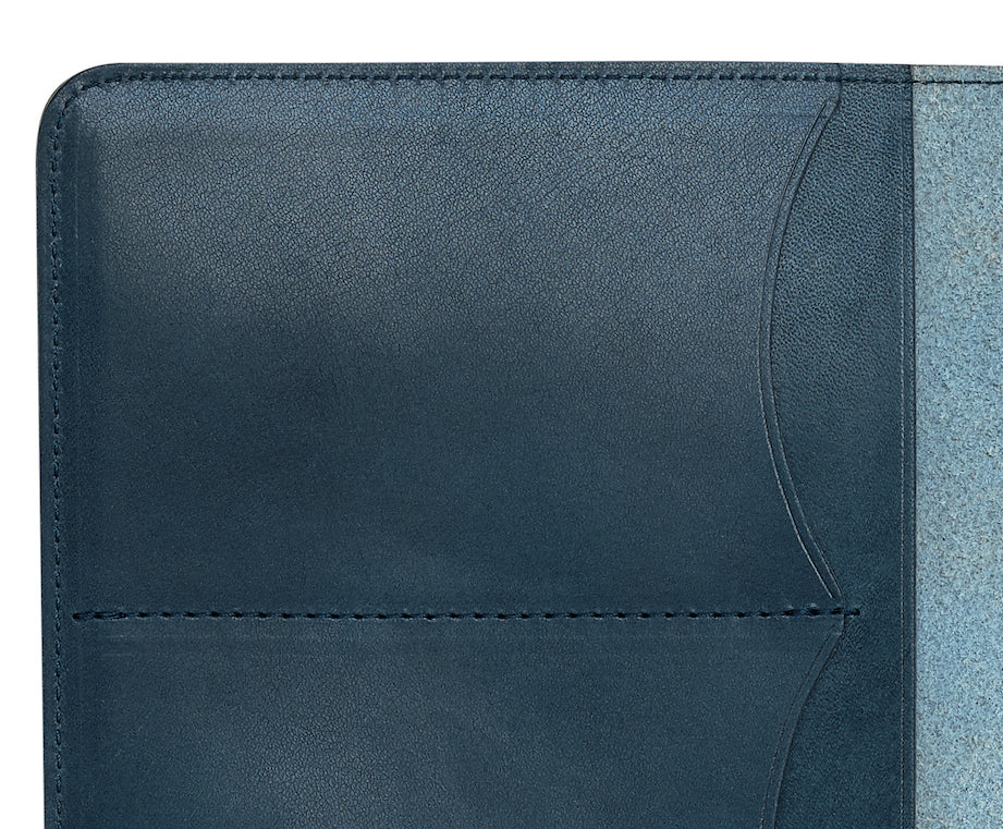 Atelier Phileas - Yokohama A5 Leather Notebook Cover - Blue-Cover-DutchMills