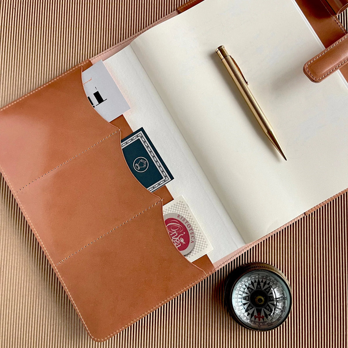 Atelier Phileas - Yokohama A5 Leather Notebook Cover - Mujstard-Cover-DutchMills