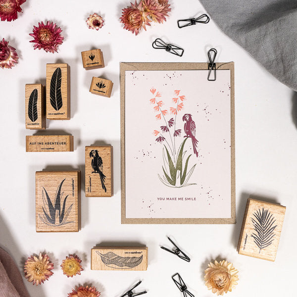 Cats on Appletrees - Leaf Strelizia 1-Stempel-DutchMills