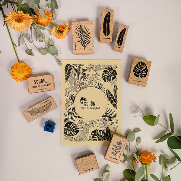 Cats on Appletrees - Leaf Strelizia 1-Stempel-DutchMills