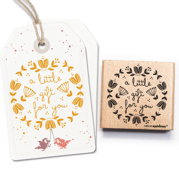Cats on Appletrees - Flower Circle Little Gift-Stempel-DutchMills