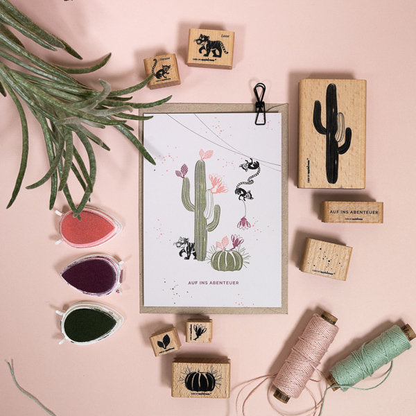 Cats on Appletrees - Cactus 5-Stempel-DutchMills