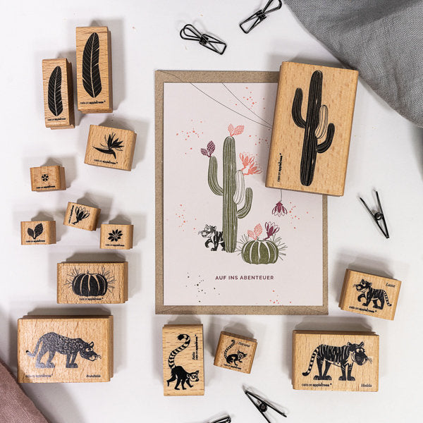 Cats on Appletrees - Cactus 5-Stempel-DutchMills
