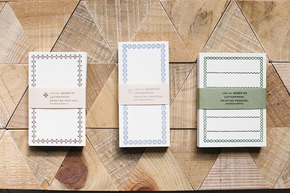 Classiky - Letterpress Memo Card (Green) - 50 stuks-Memo cards-DutchMills