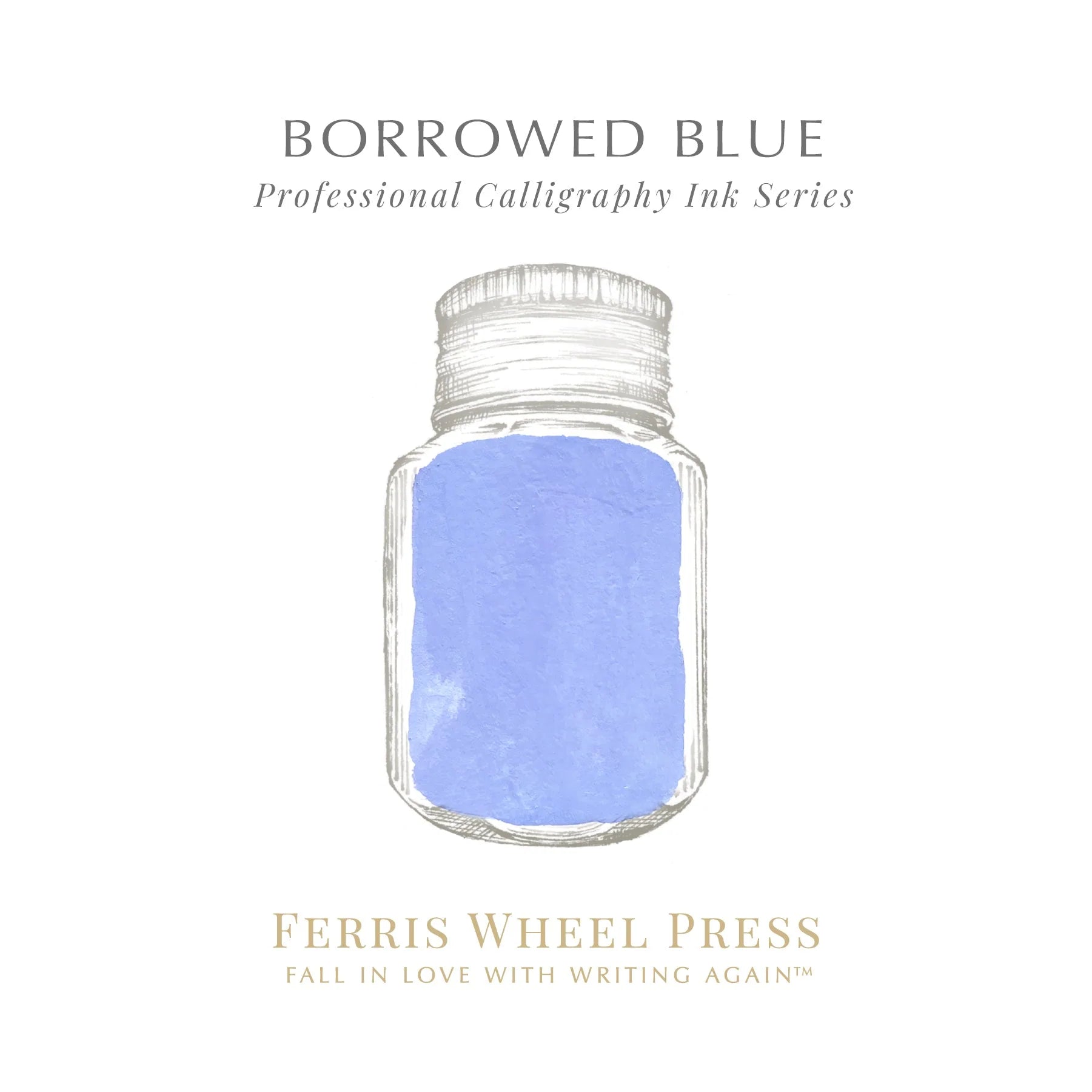 Ferris Wheel Press - 28ml Borrowed Blue Calligraphy Ink-Inkt-DutchMills