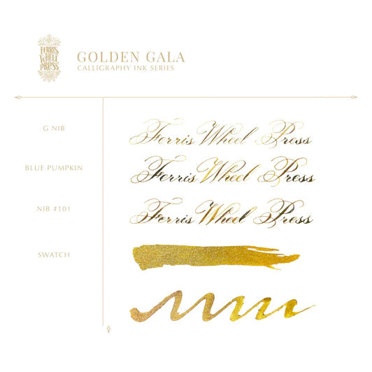 Ferris Wheel Press - 28ml Golden Gala Calligraphy Ink-Inkt-DutchMills