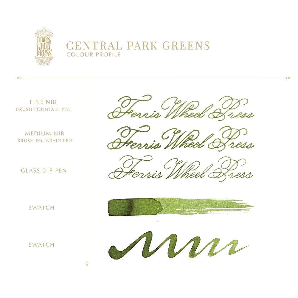 Ferris Wheel Press - 38ml Central Park Greens Ink-Inkt-DutchMills