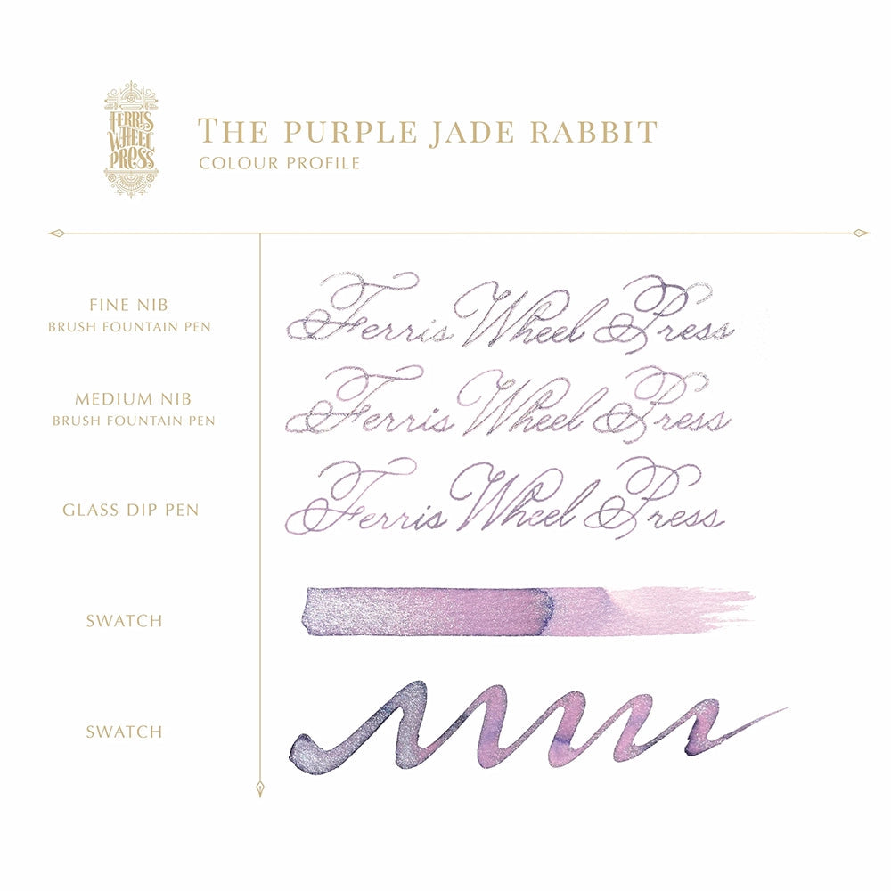 Ferris Wheel Press - 38ml Curious Collaborations - Lunar New Year Purple Jade Rabbit - Special Edition-Inkt-DutchMills