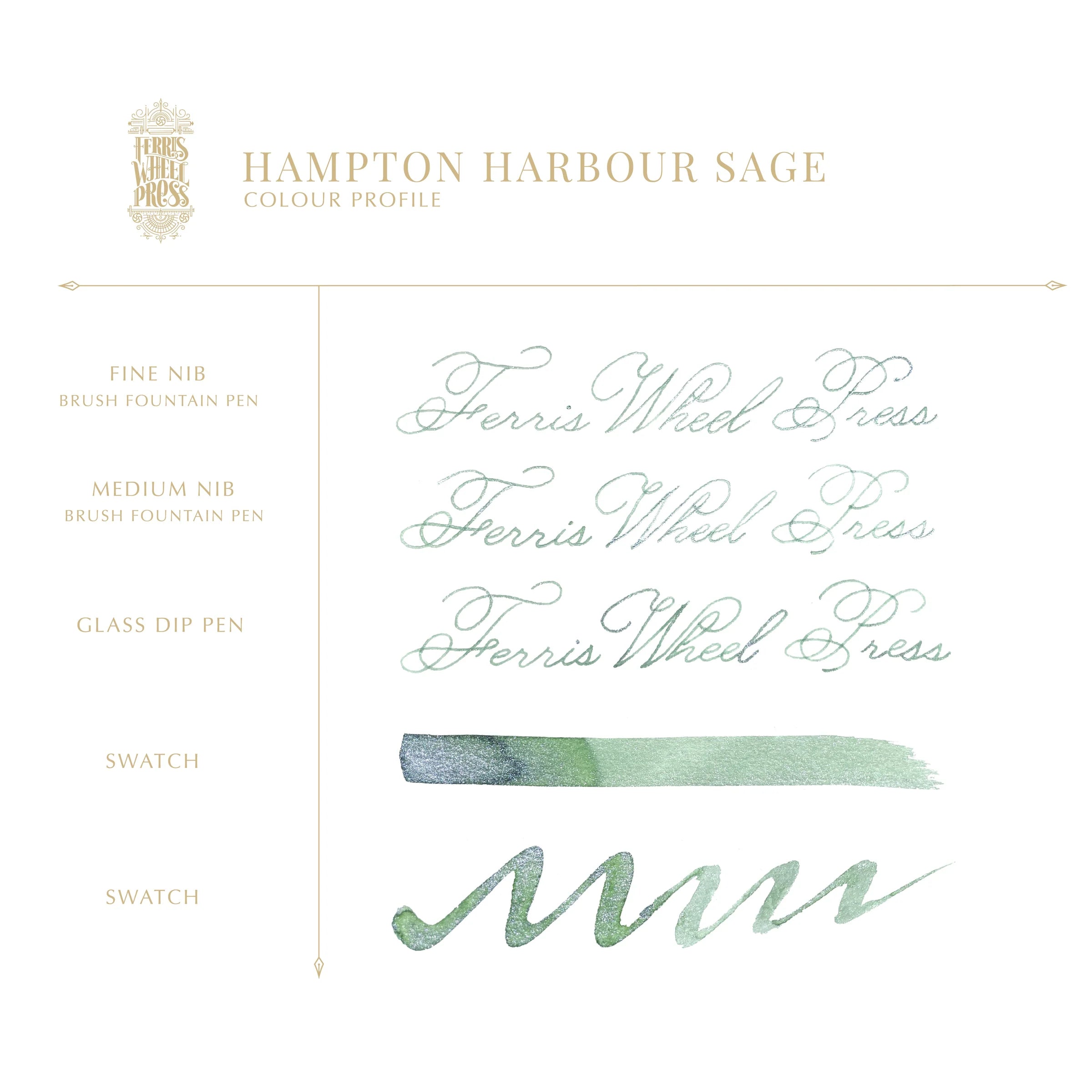 Ferris Wheel Press - 38ml Hampton Harbour Sage inkt-Inkt-DutchMills