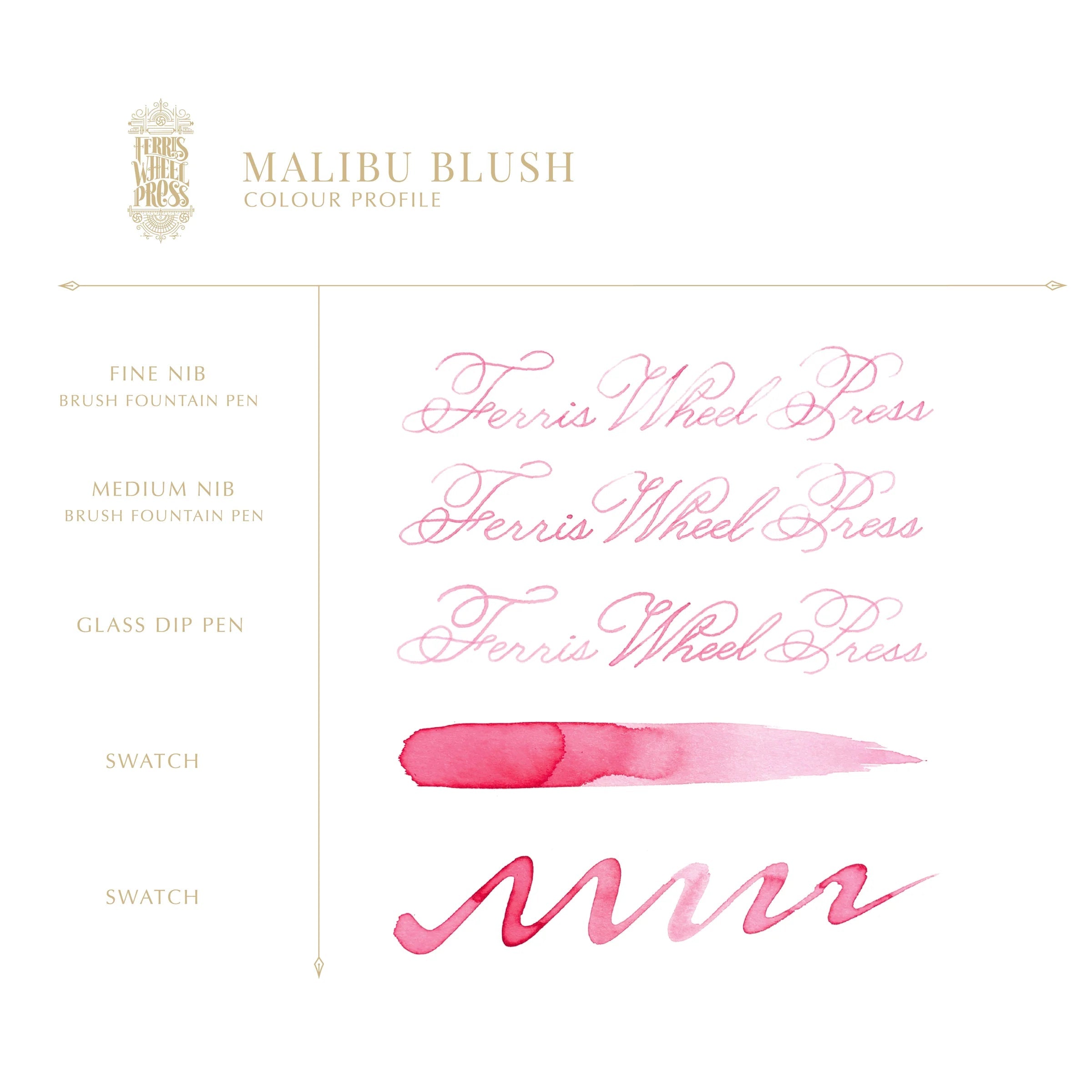 Ferris Wheel Press - 38ml Malibu Blush Ink-Inkt-DutchMills