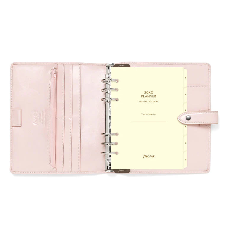 Filofax - A5 Leather Organiser - Malden - Pink-Organiser-DutchMills