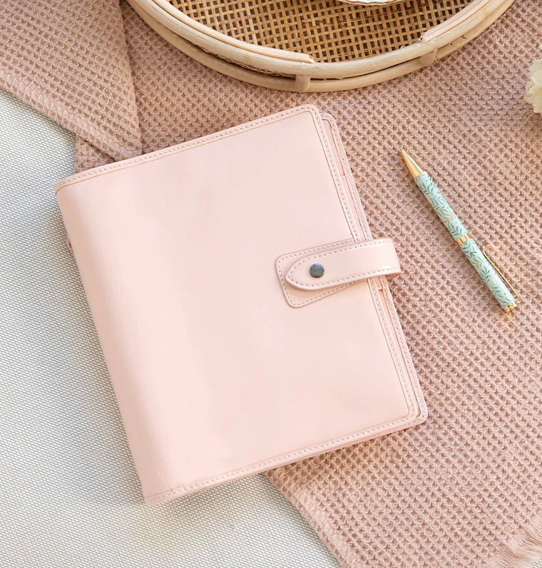 Filofax - A5 Leather Organiser - Malden - Pink-Organiser-DutchMills