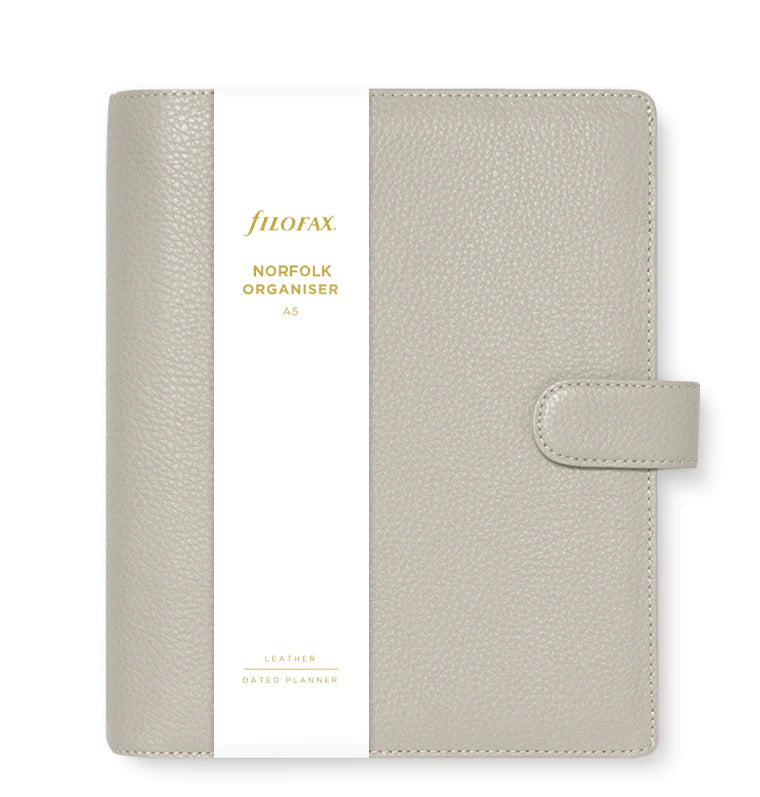 Filofax - Norfolk A5 Leather Organiser - Taupe-Organiser-DutchMills