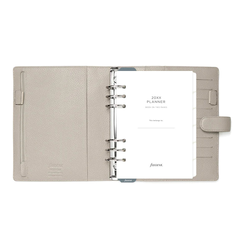 Filofax - Norfolk A5 Leather Organiser - Taupe-Organiser-DutchMills