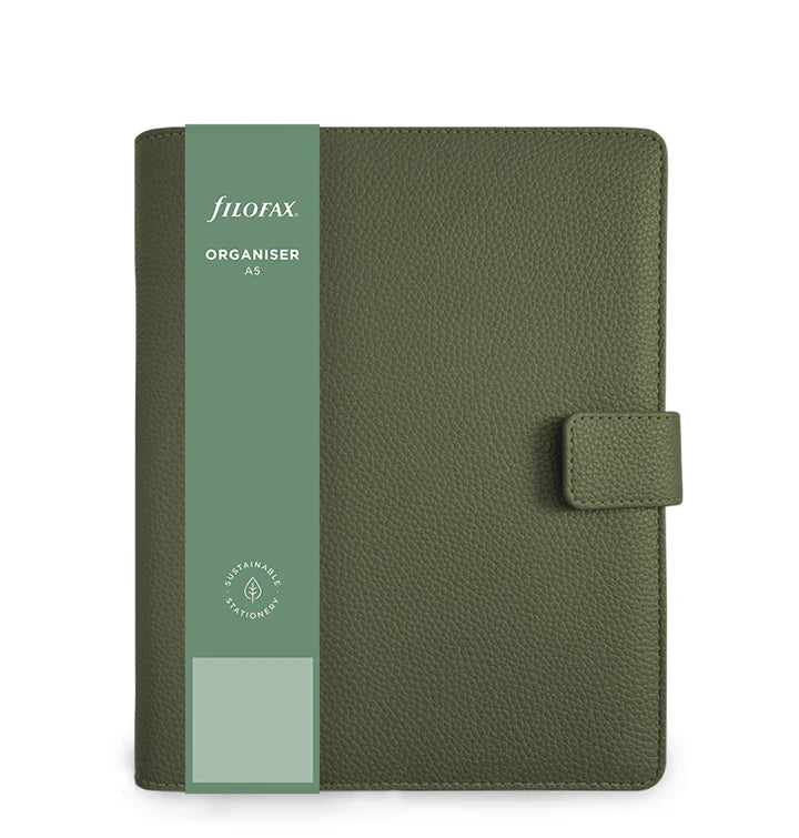Filofax - A5 Organiser - Camden - Olive-Organiser-DutchMills