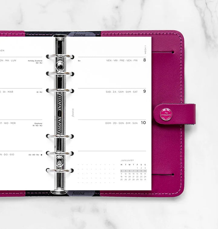 Filofax - Minimal Week on Two Pages 2027 Multilanguage - Personal Organiser Refill-Agenda-DutchMills