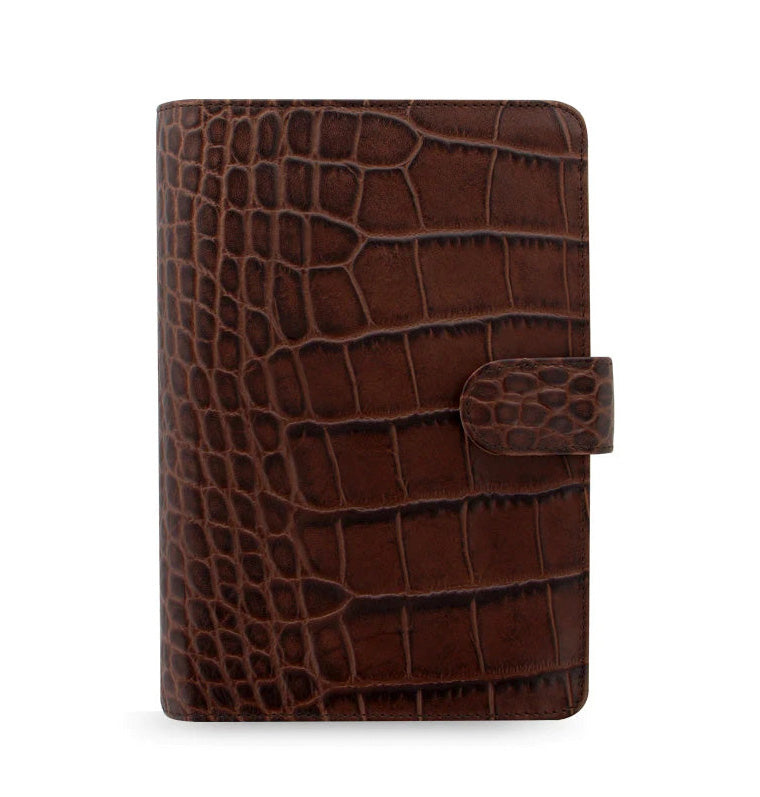 Filofax - Personal Leather Organiser - Classic Croc - Chestnut-Organiser-DutchMills