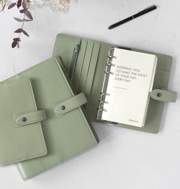 Filofax - Personal Leather Organiser - Malden - Vetiver-Organiser-DutchMills