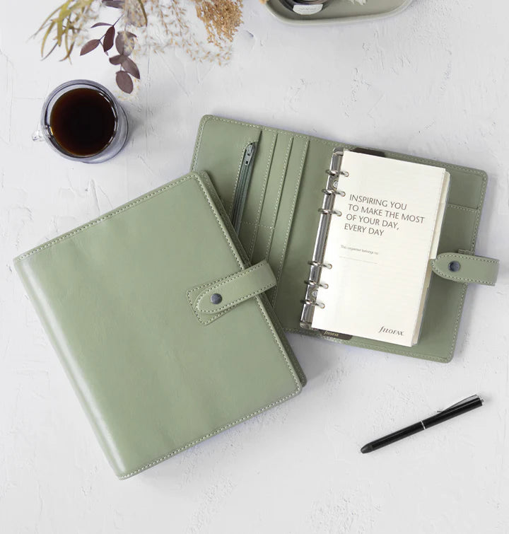 Filofax - Personal Leather Organiser - Malden - Vetiver-Organiser-DutchMills
