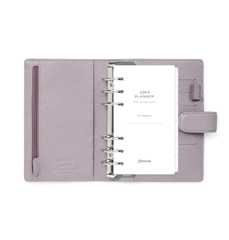 Filofax - Personal Leather Organiser - Norfolk - Lavender-Organiser-DutchMills