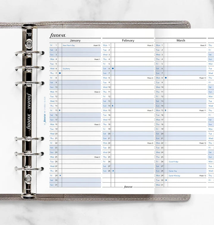 Filofax - Vertical year Planner 2027 - English - A5 Organiser Refill-Agenda-DutchMills